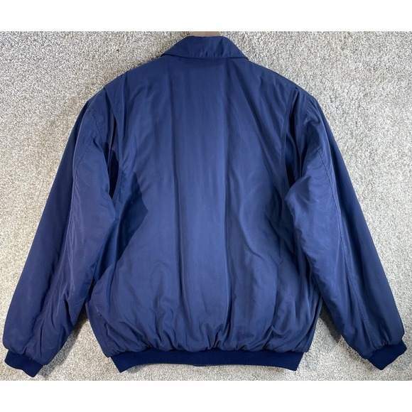 Norm Thompson Men's TL regular Full Zip Collar Navy Blue Outerwear Bomber - Picture 3 of 8